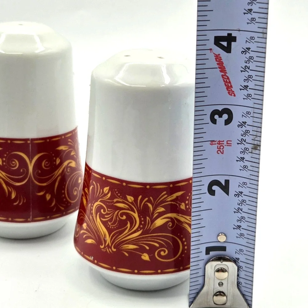 Chris Madden Montalira Red Gold JCP - Salt/Pepper Shakers -Chambour Red
